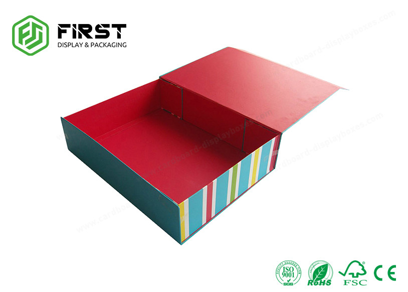 Colorful Paper Printed Cardboard Gift Boxes , Luxury Rigid Paperboard Packaging Box With Logo Printing