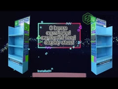 कस्टम मेड कार्डबोर्ड पीओपी डिस्प्ले फोल्डेबल नालीदार पेपर फ्लोर डिस्प्ले शेल्फ