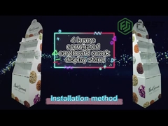 कस्टम रिटेल कार्डबोर्ड डिस्प्ले पीओएस फोल्डेबल नालीदार कार्डबोर्ड फ़्लोर डिस्प्ले शेल्फ