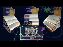 रिसाइक्लेबल कार्डबोर्ड पीडीक्यू डिस्प्ले अनुकूलित लोगो रिटेल कार्डबोर्ड काउंटर डिस्प्ले