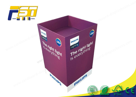 Eco - Friendly Paper Cardboard Recycling Bins Snacks Retail Point Of Purchase Displays