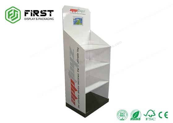 Multi Shelves Cardboard Floor Displays , Customizied Reusable Cardboard Book Display