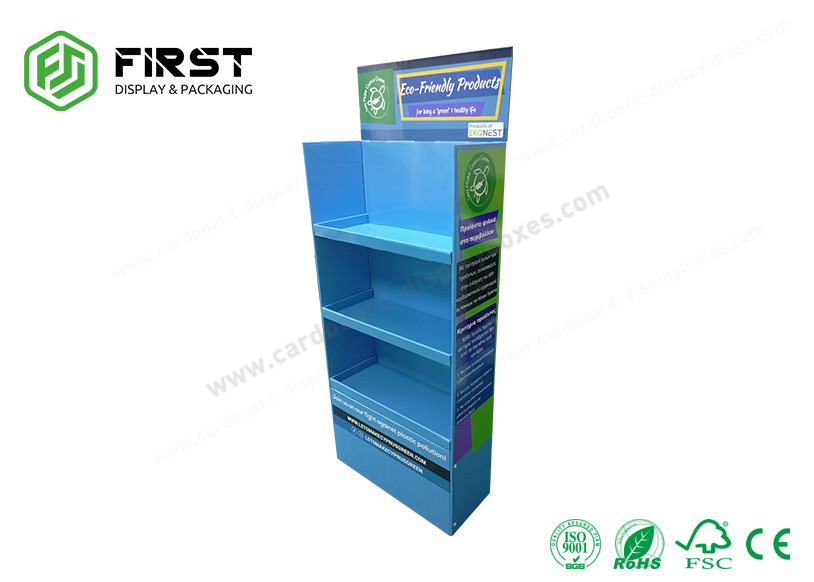 Cardboard POP Floor Displays Advertising Retail Store Foldable Carton