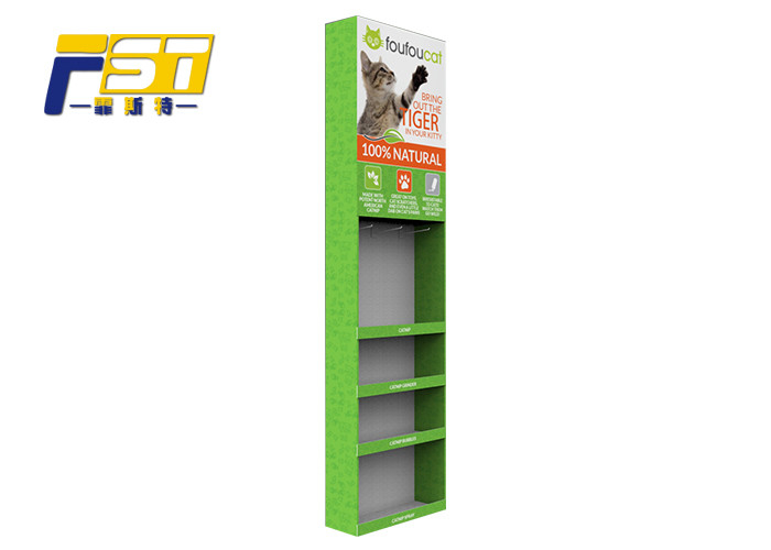 Easy Assembly Cardboard Paper Side Wing Display Professional Free Design With Hooks