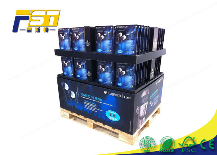 Car Shape Corrugated Pallet Display Commodity Floor Rack Standee Customized Size