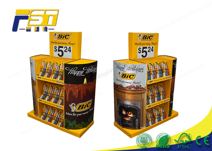 Car Shape Corrugated Pallet Display Commodity Floor Rack Standee Customized Size