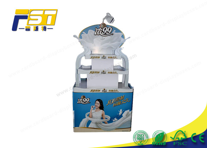 Waterproof Corrugated Cardboard Pallet Display Glossy Surface For Retail Promotion