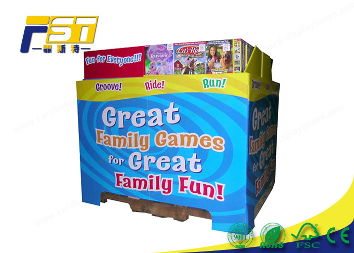Waterproof Corrugated Cardboard Pallet Display Glossy Surface For Retail Promotion