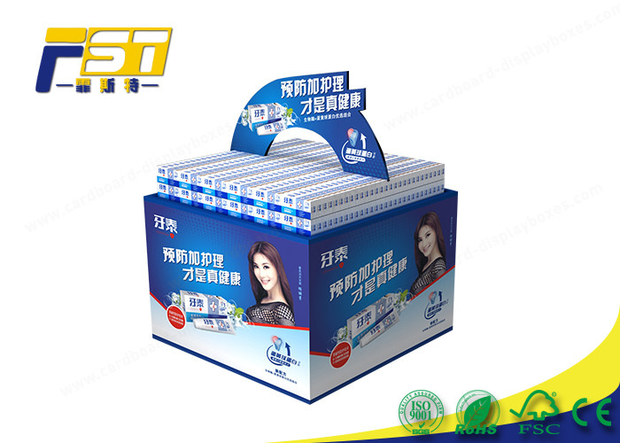 Waterproof Corrugated Cardboard Pallet Display Glossy Surface For Retail Promotion