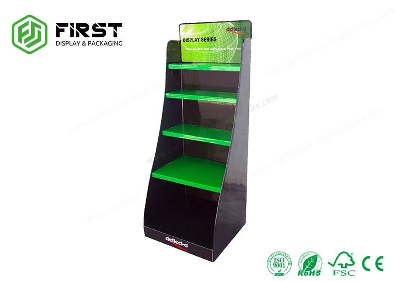 Multi Shelves Cardboard Floor Displays , Customizied Reusable Cardboard Book Display
