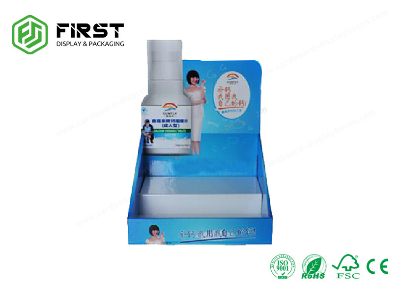 Retail Color Printed POP Cardboard Display Box Recycled Table Top Display Stand Customized